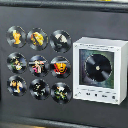 Tocadiscos Magnetico Retro-Edicion Led Bluetooth