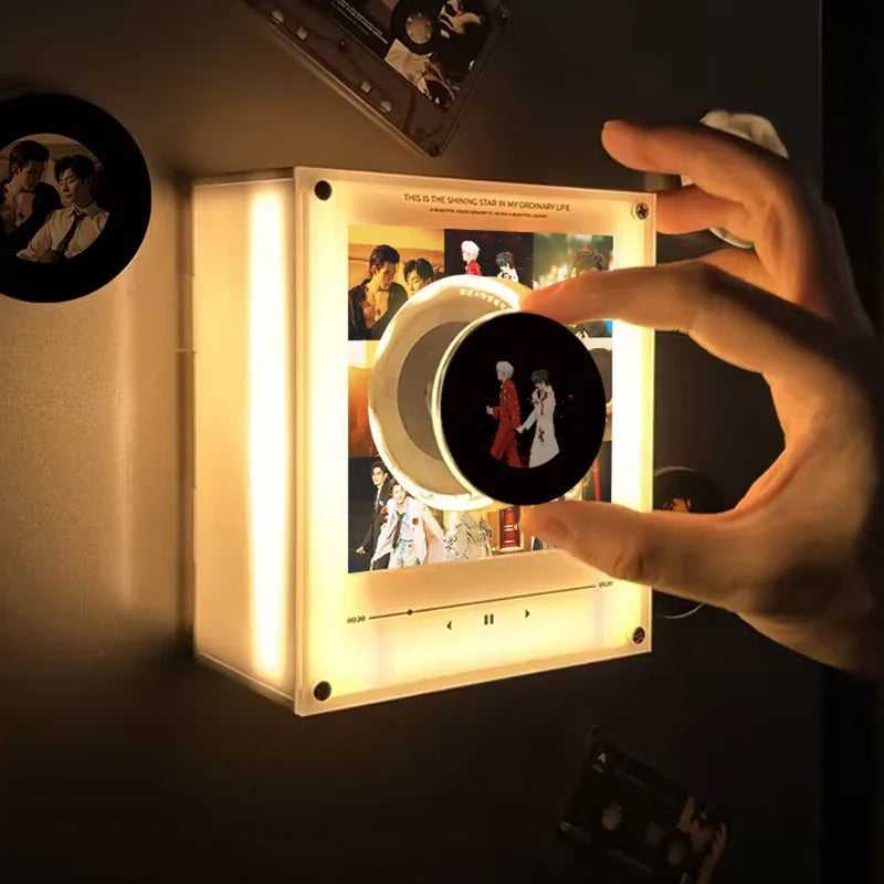 Tocadiscos Magnetico Retro-Edicion Led Bluetooth